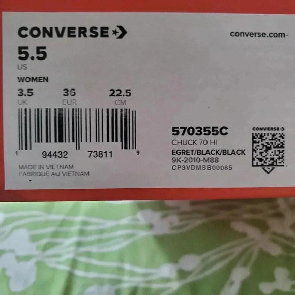 Converse women chuck 70 hi egret black - Picture 2 of 10